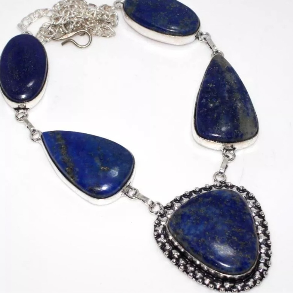 Lapis statement necklace - Picture 2 of 2